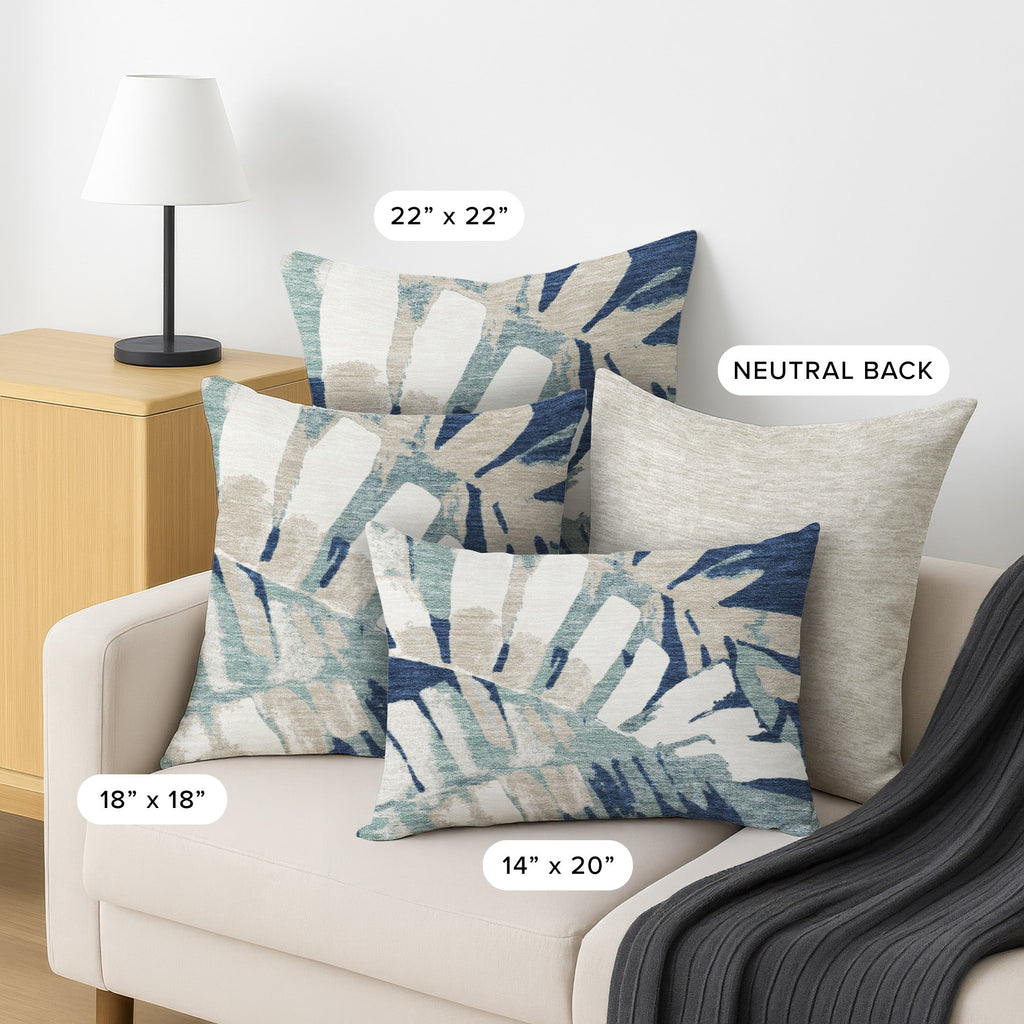 Aloha AH4 Navy Chenille Decorative Pillow