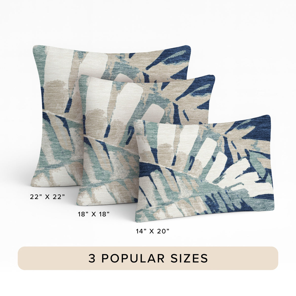 Aloha AH4 Navy Chenille Decorative Pillow