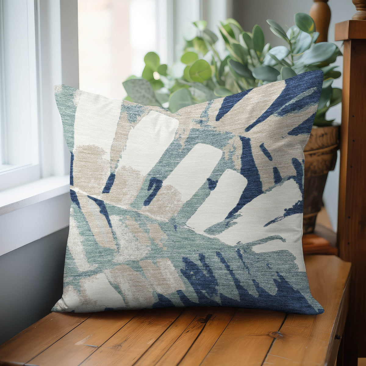 Aloha AH4 Navy Chenille Decorative Pillow