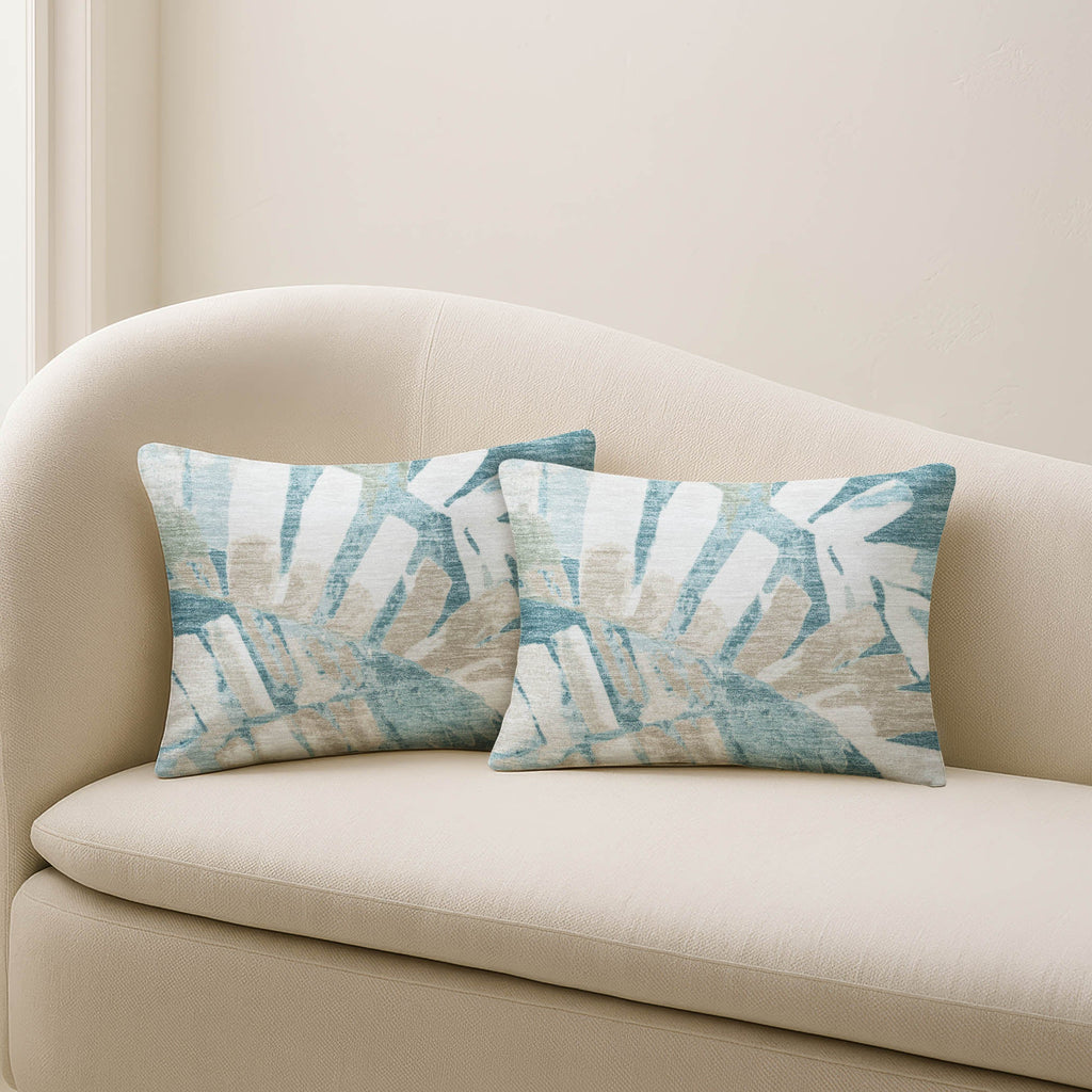 Aloha AH4 Teal Chenille Decorative Pillow
