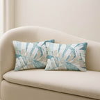 Aloha AH4 Teal Chenille Decorative Pillow
