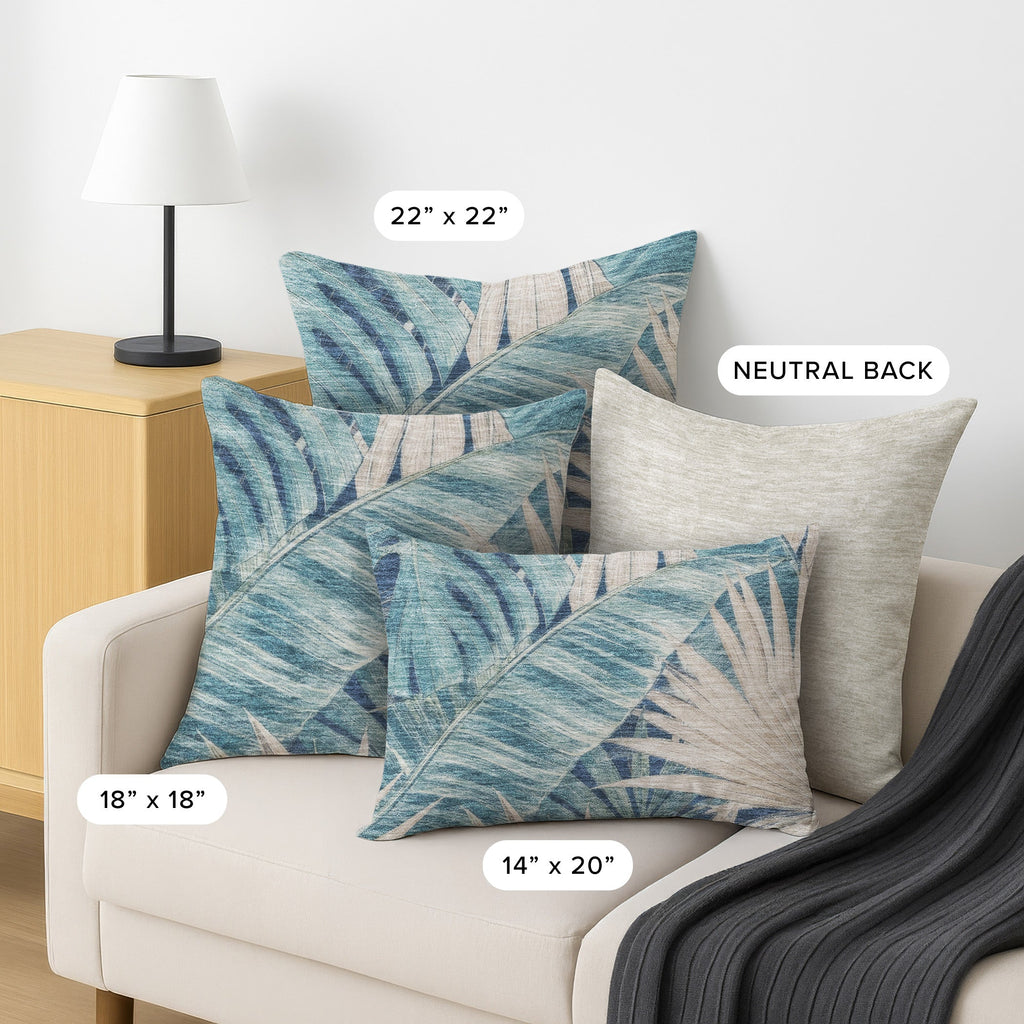 Aloha AH5 Indigo Chenille Decorative Pillow