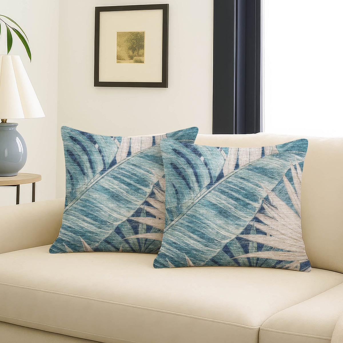 Aloha AH5 Indigo Chenille Decorative Pillow