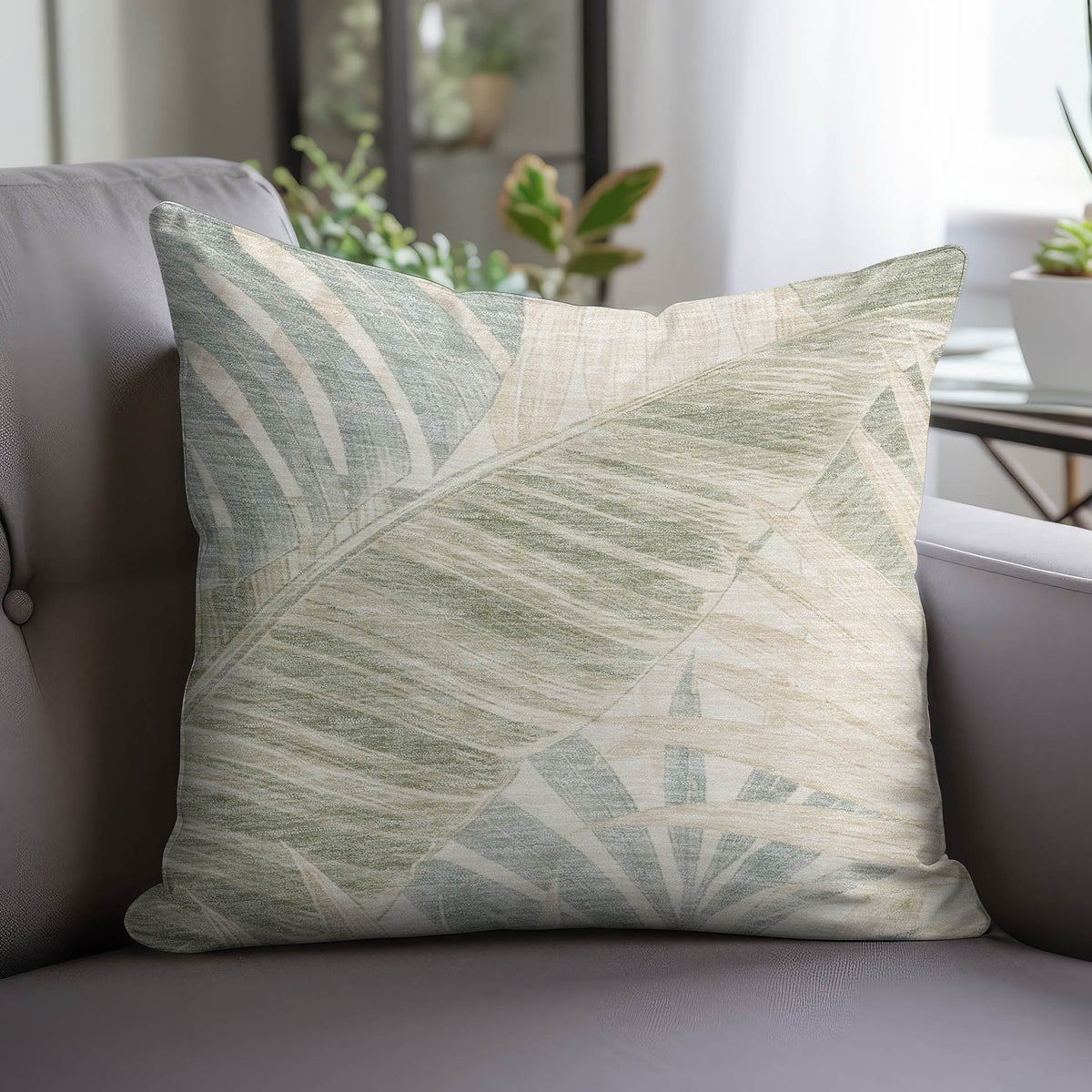 Aloha AH5 Ivory Chenille Decorative Pillow