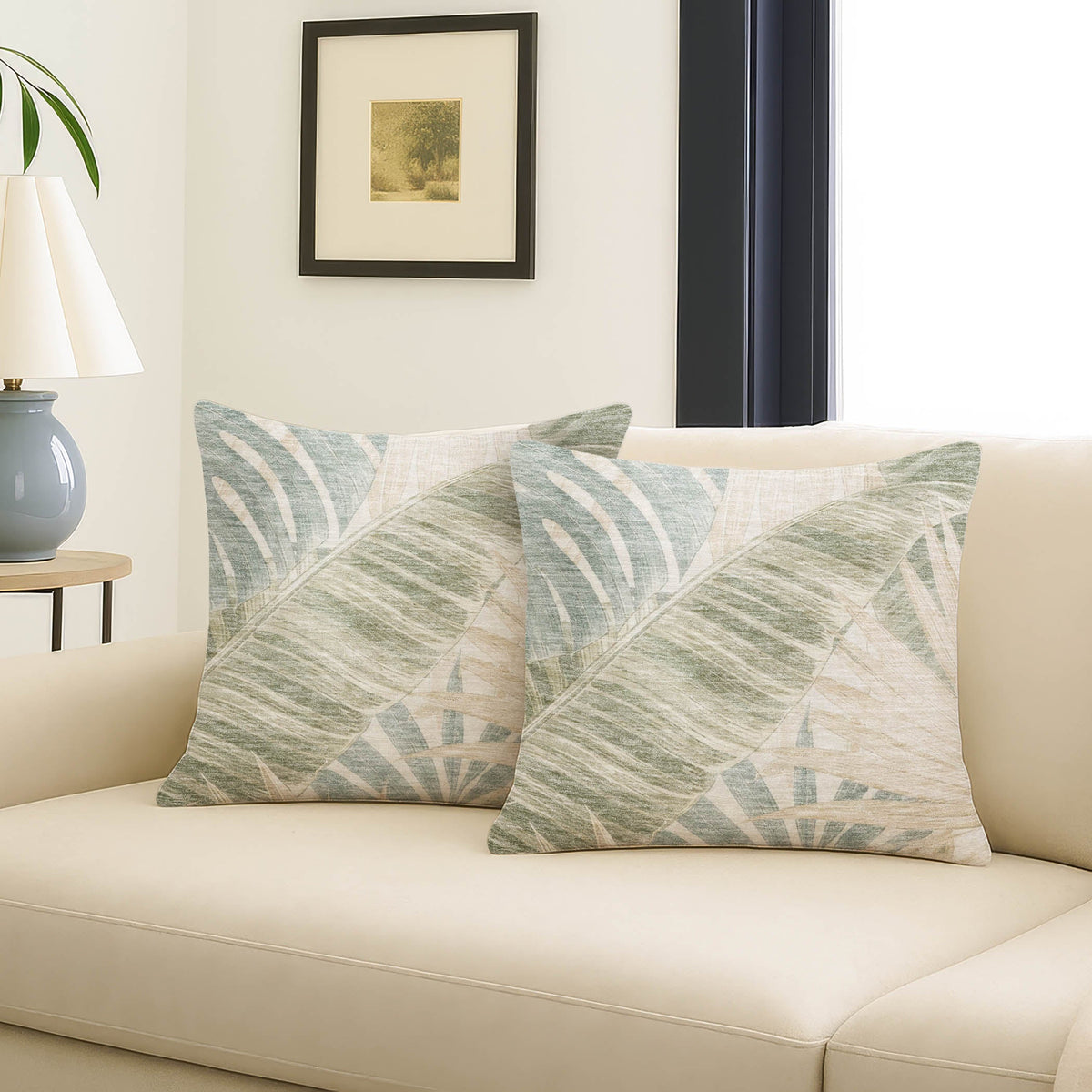 Aloha AH5 Ivory Chenille Decorative Pillow