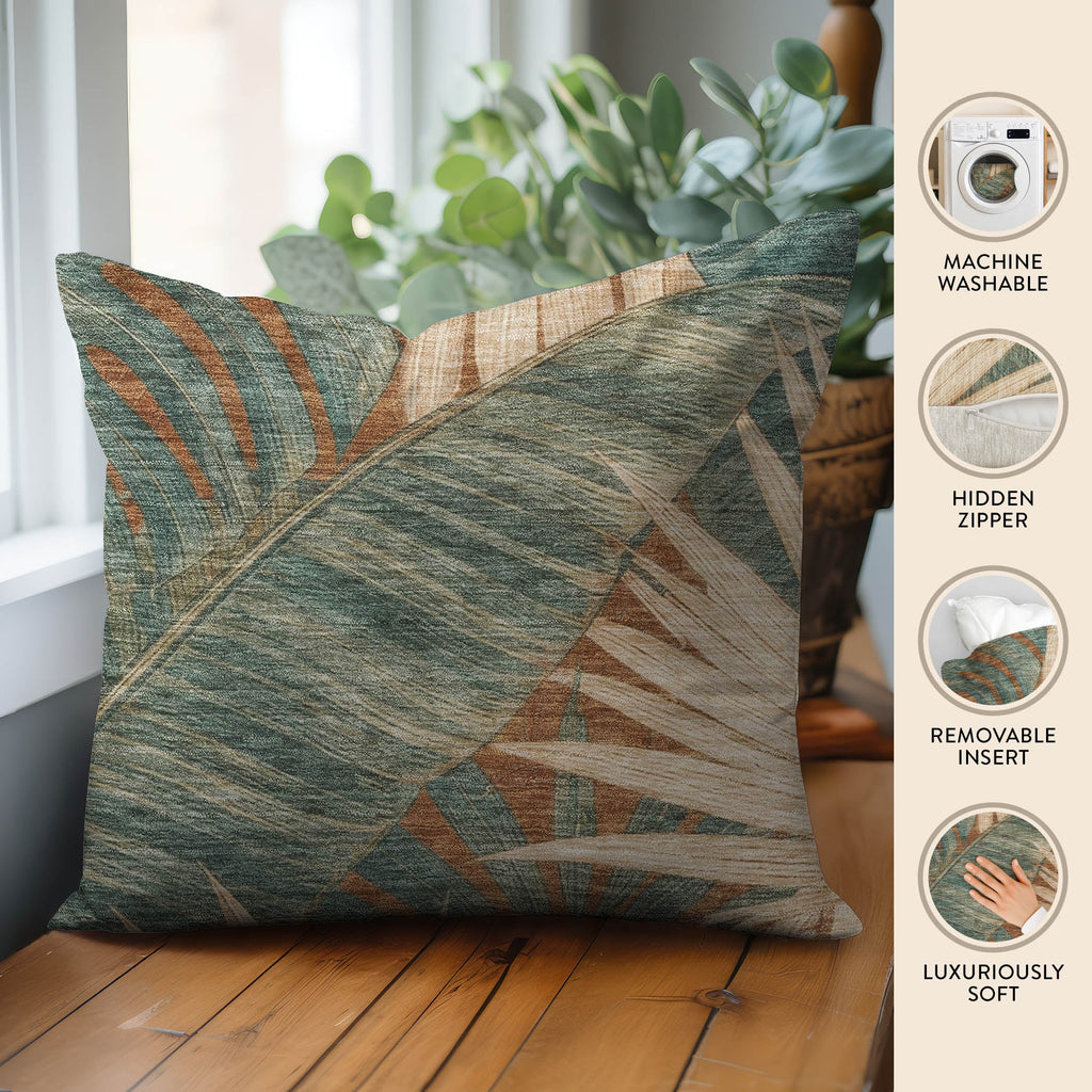 Aloha AH5 Terracotta Chenille Decorative Pillow