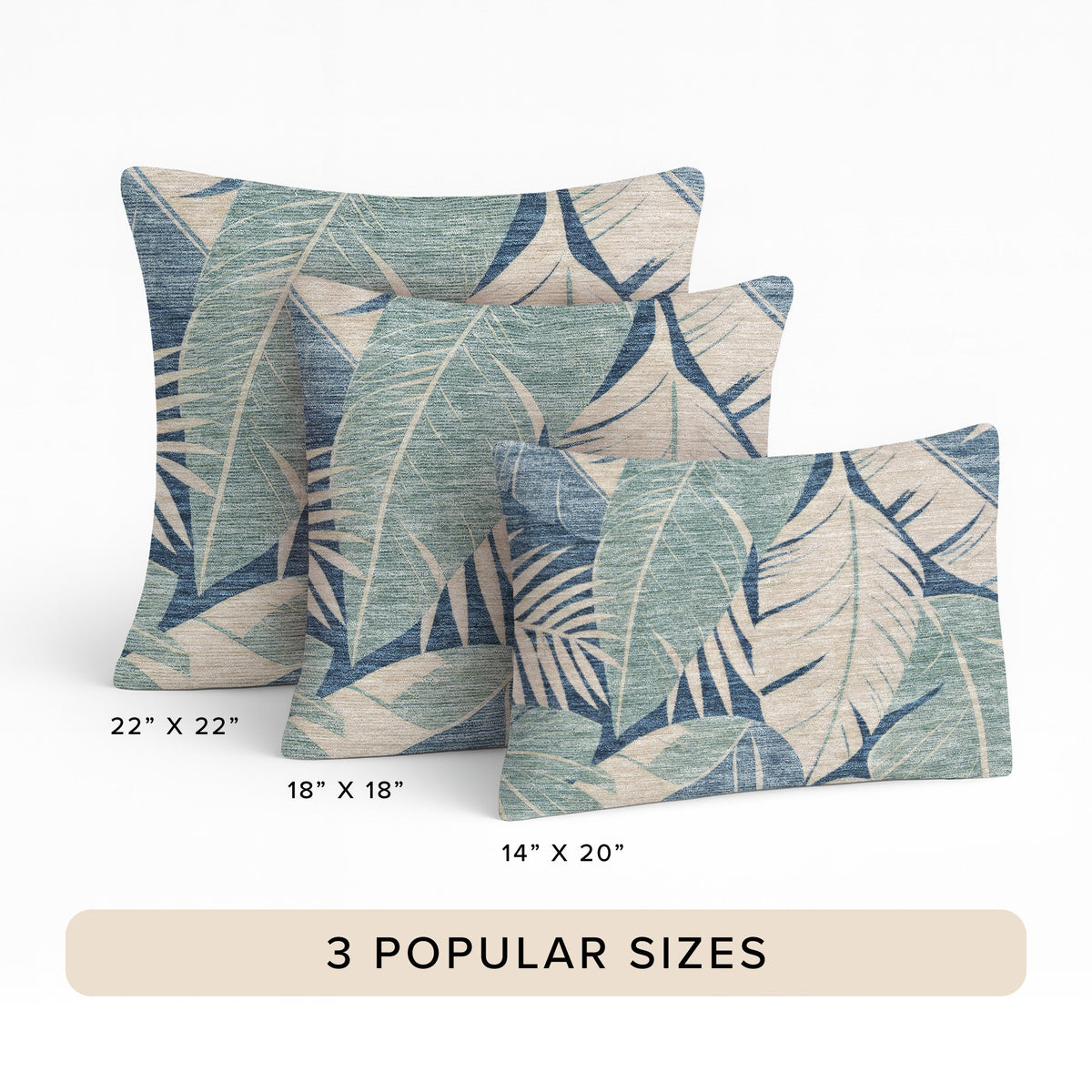 Aloha AH6 Indigo Chenille Decorative Pillow
