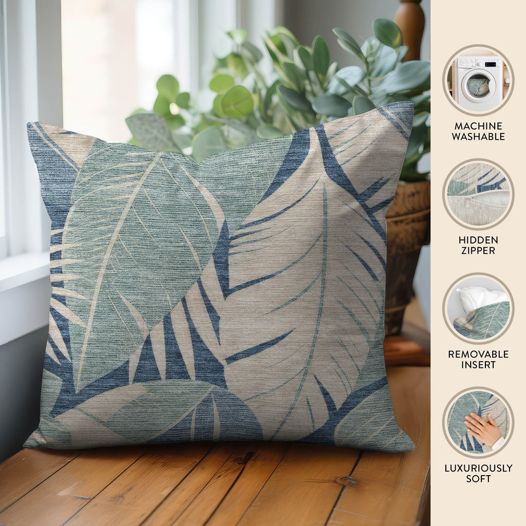 Aloha AH6 Indigo Chenille Decorative Pillow