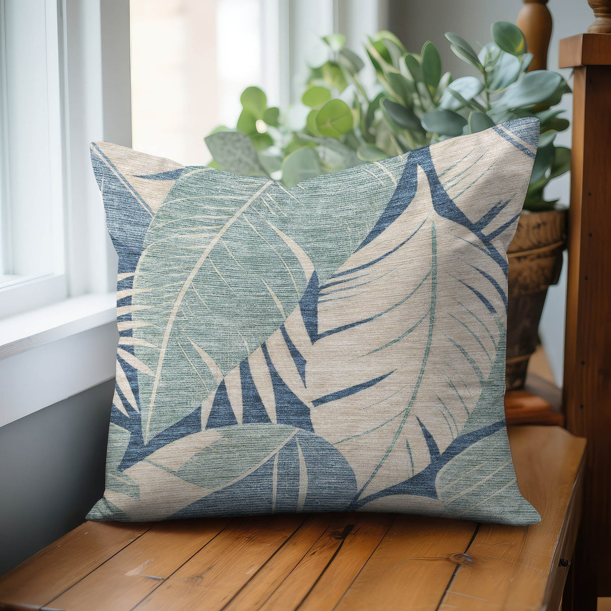 Aloha AH6 Indigo Chenille Decorative Pillow