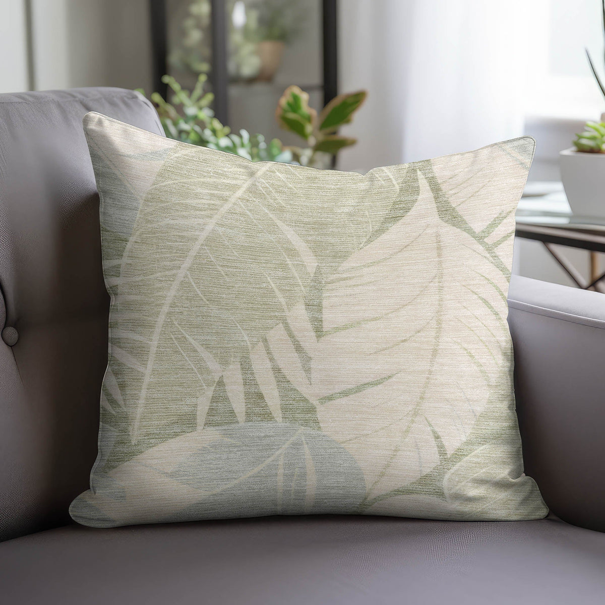 Aloha AH6 Ivory Chenille Decorative Pillow