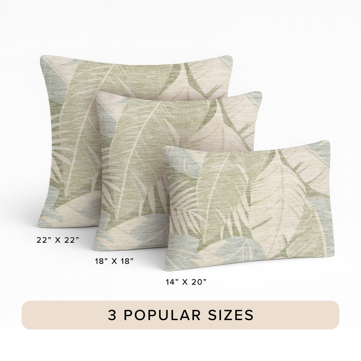 Aloha AH6 Ivory Chenille Decorative Pillow