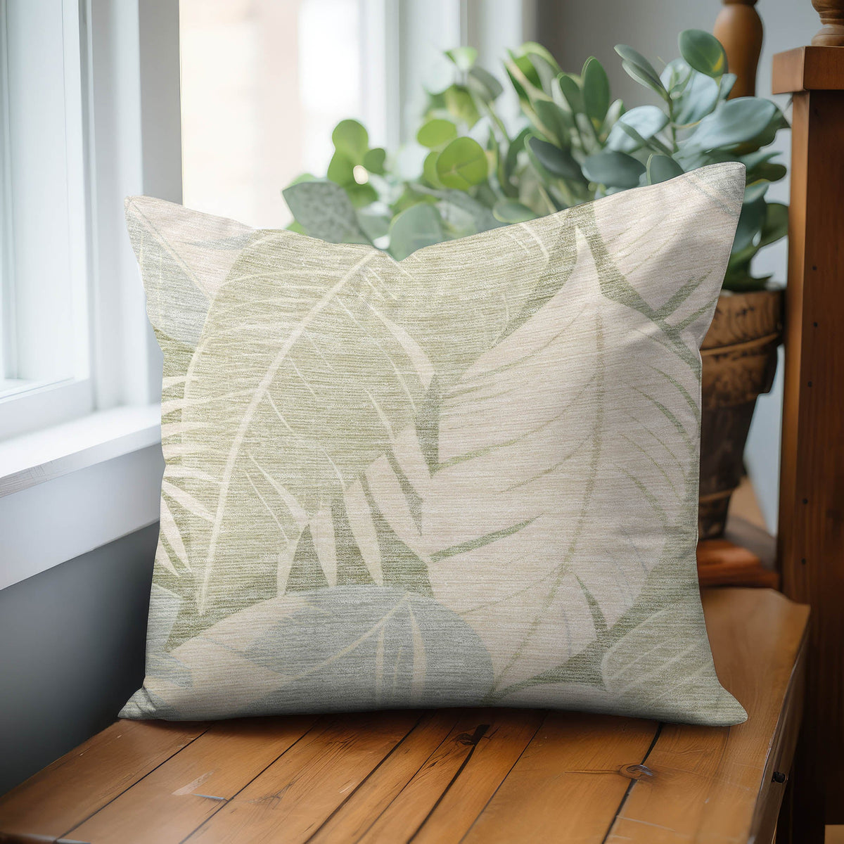Aloha AH6 Ivory Chenille Decorative Pillow