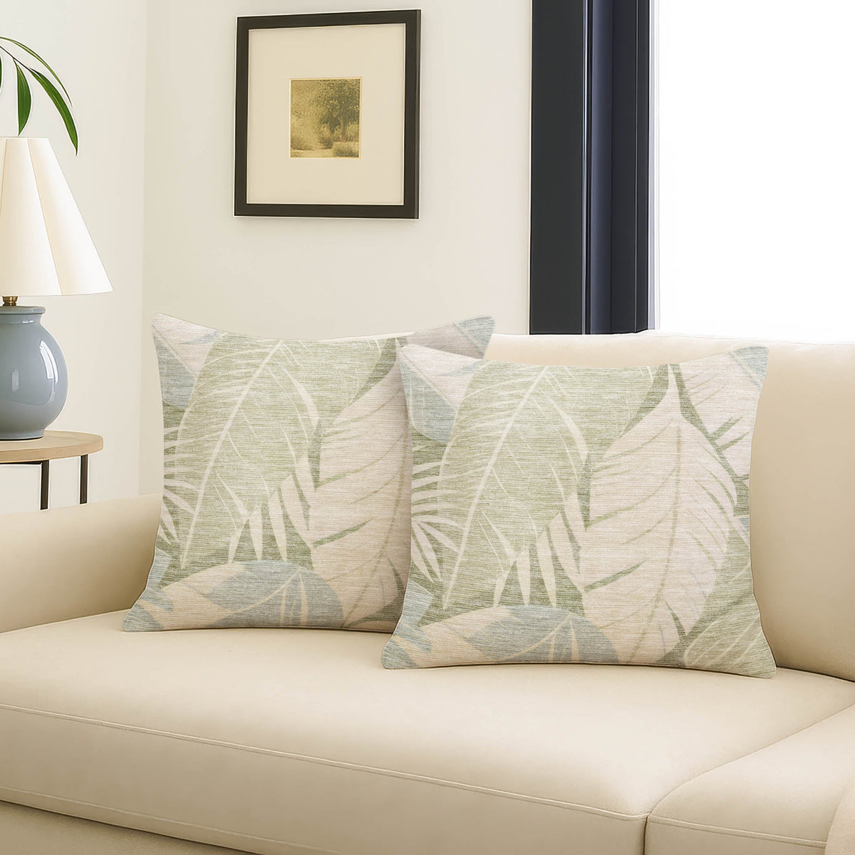 Aloha AH6 Ivory Chenille Decorative Pillow