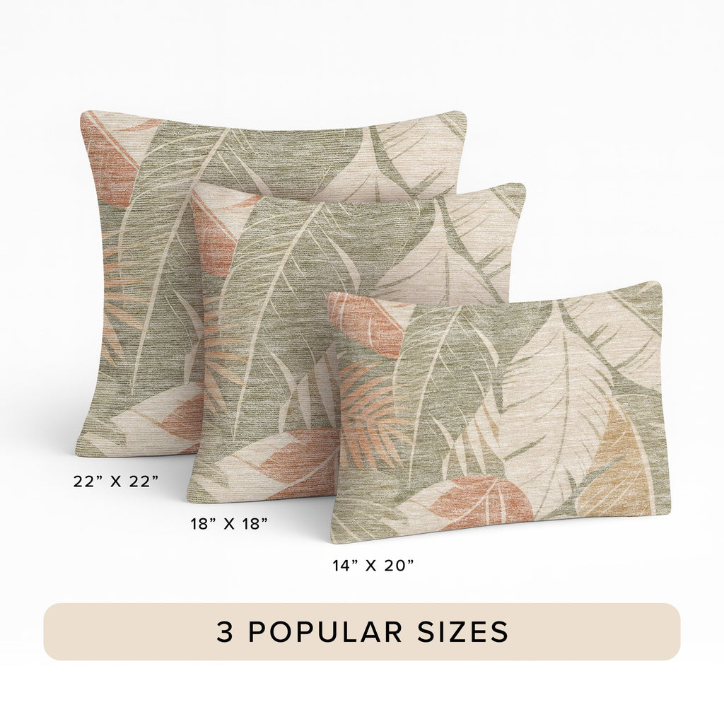 Aloha AH6 Sage Chenille Decorative Pillow