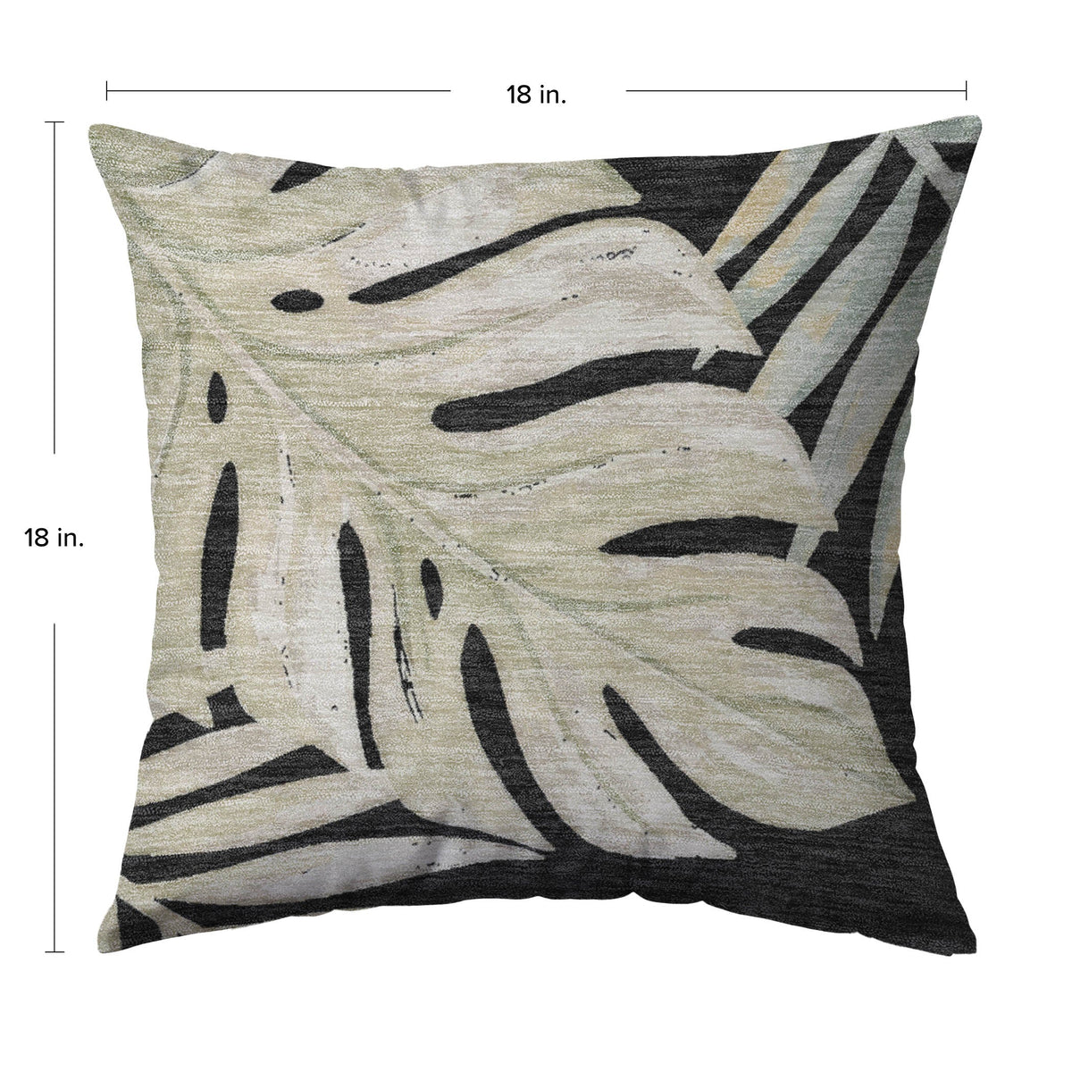 Aloha AH7 Black Chenille Decorative Pillow