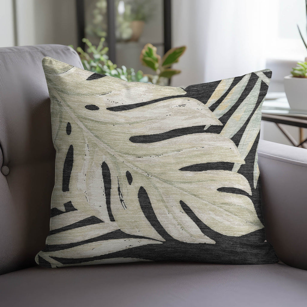 Aloha AH7 Black Chenille Decorative Pillow