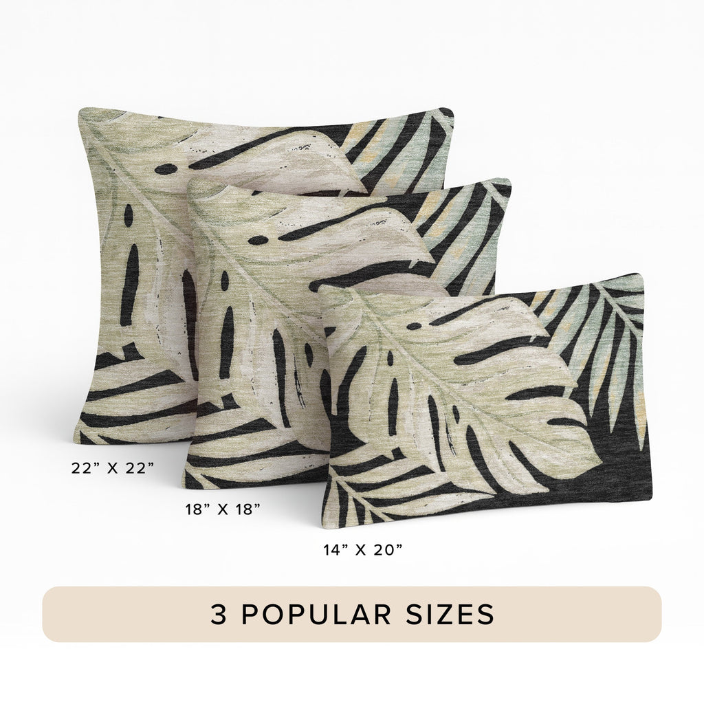 Aloha AH7 Black Chenille Decorative Pillow