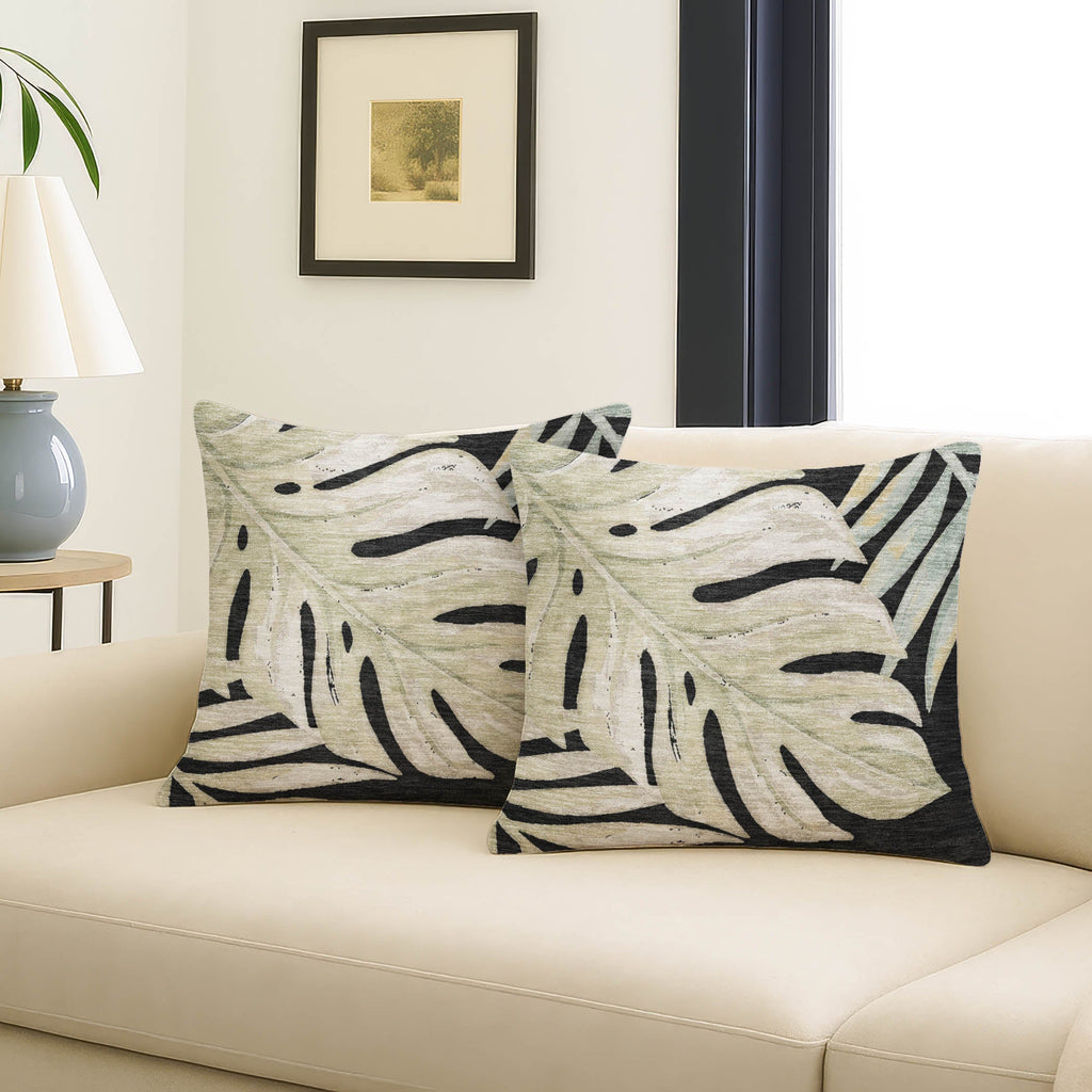 Aloha AH7 Black Chenille Decorative Pillow