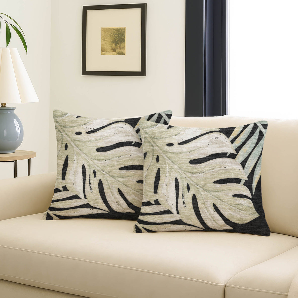 Aloha AH7 Black Chenille Decorative Pillow