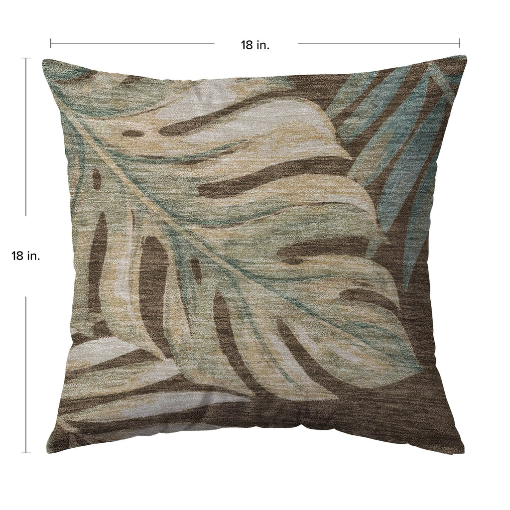 Aloha AH7 Chocolate Chenille Decorative Pillow