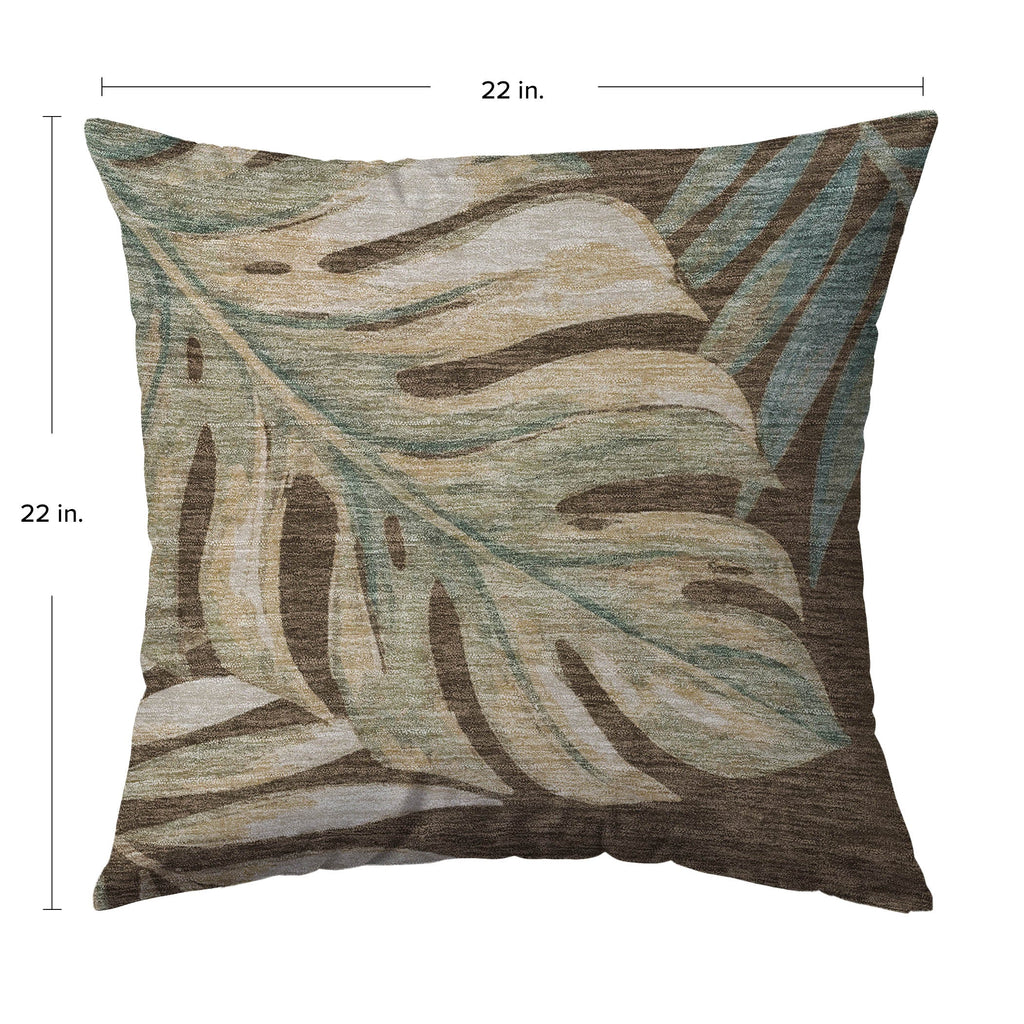 Aloha AH7 Chocolate Chenille Decorative Pillow