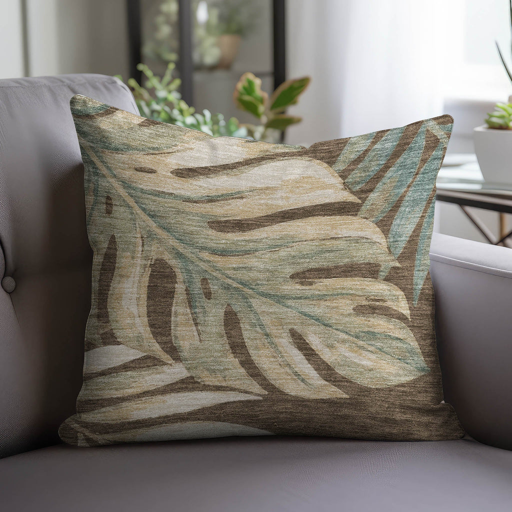 Aloha AH7 Chocolate Chenille Decorative Pillow