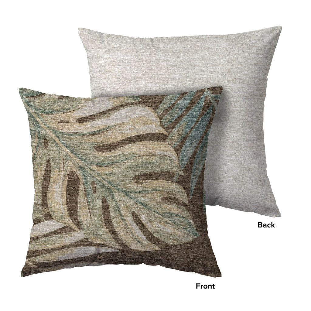 Aloha AH7 Chocolate Chenille Decorative Pillow