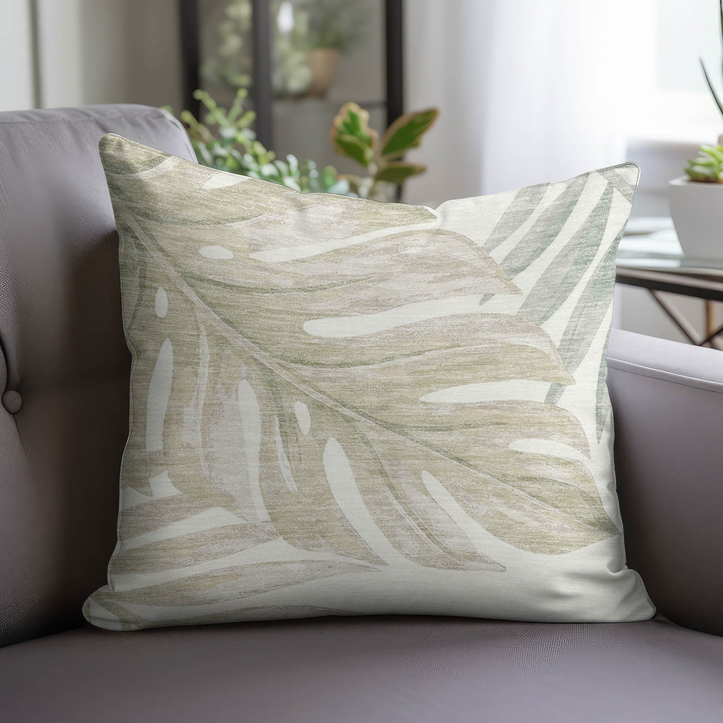 Aloha AH7 Ivory Chenille Decorative Pillow