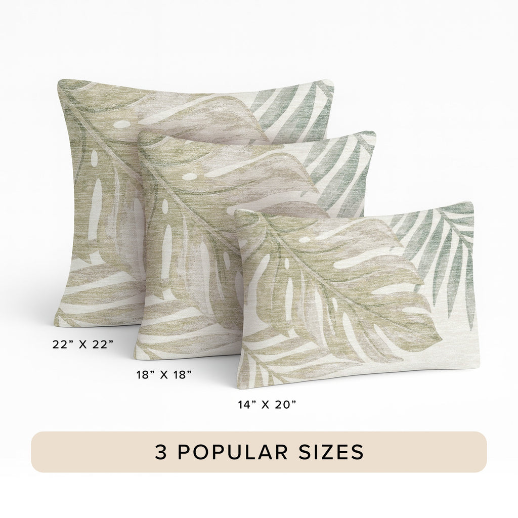Aloha AH7 Ivory Chenille Decorative Pillow