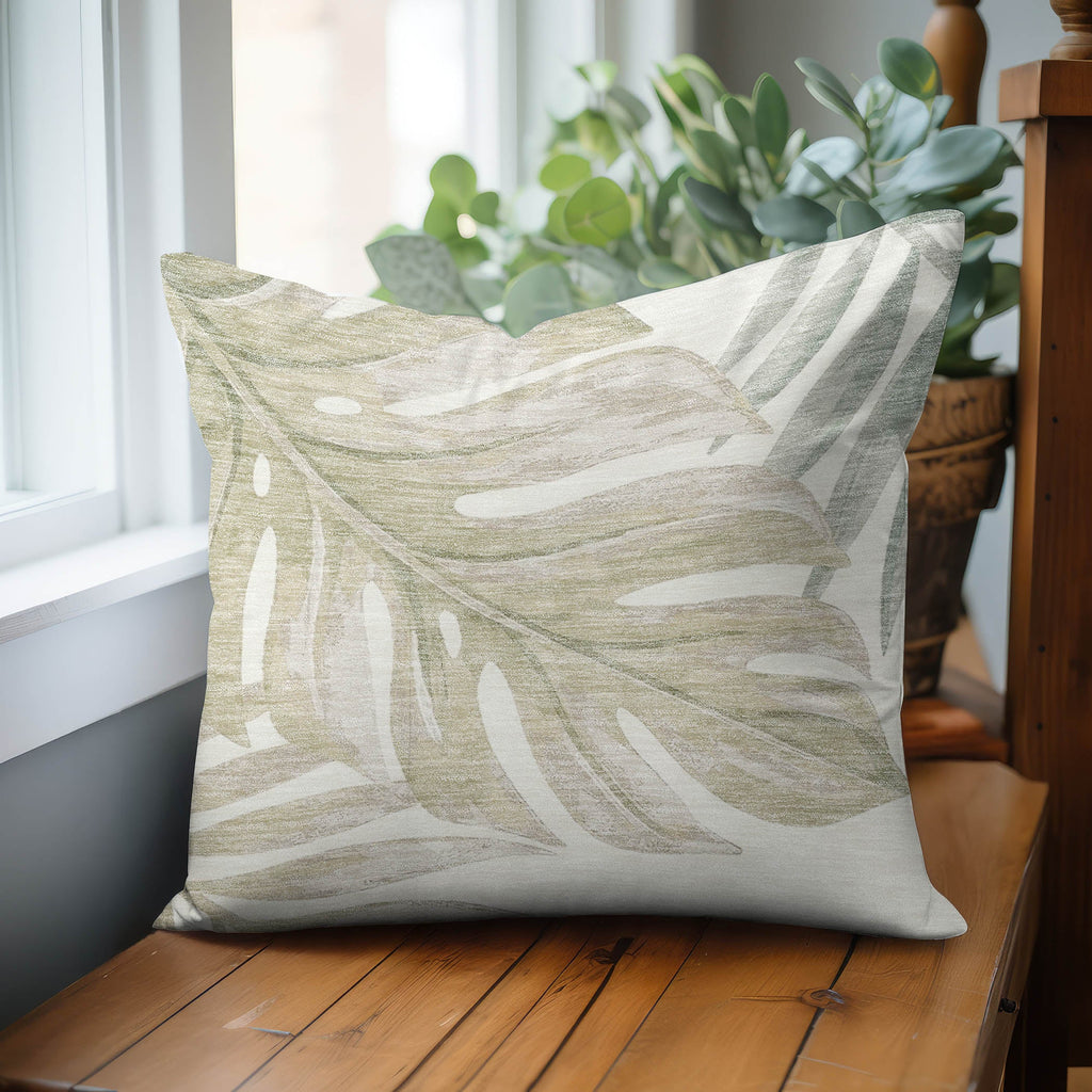 Aloha AH7 Ivory Chenille Decorative Pillow