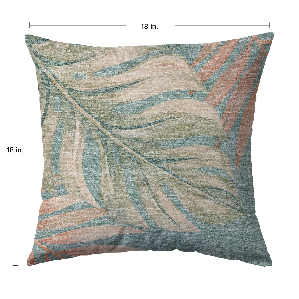 Aloha AH7 Teal Chenille Decorative Pillow