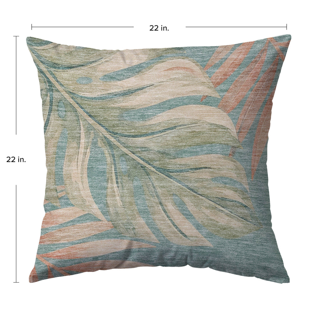 Aloha AH7 Teal Chenille Decorative Pillow