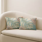 Aloha AH7 Teal Chenille Decorative Pillow