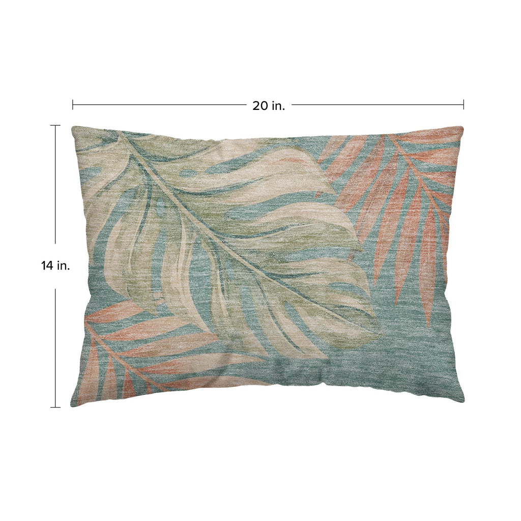 Aloha AH7 Teal Chenille Decorative Pillow
