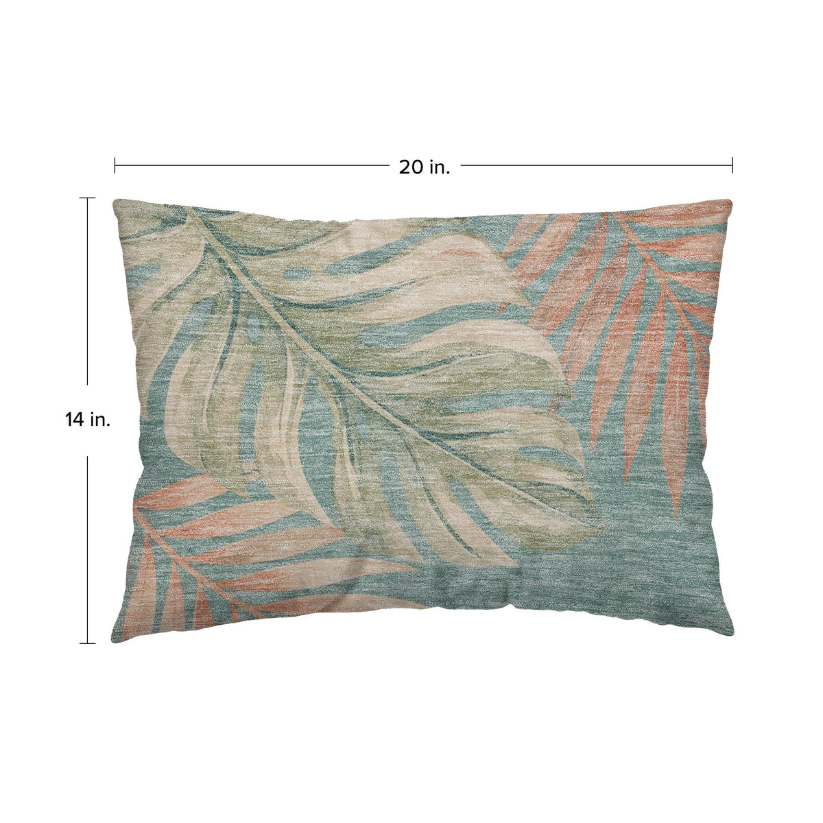 Aloha AH7 Teal Chenille Decorative Pillow