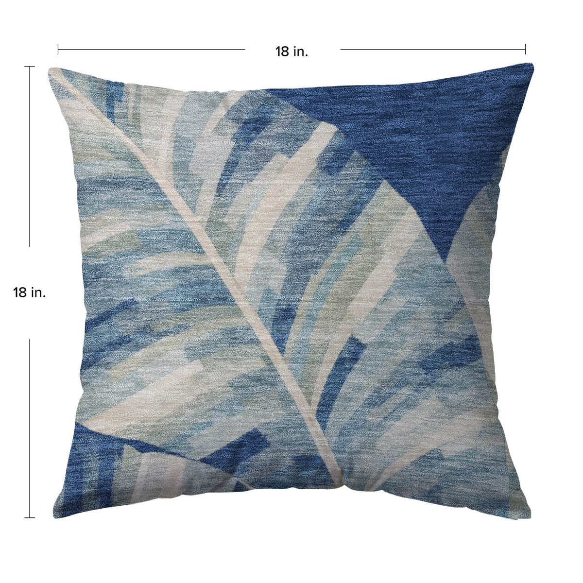 Aloha AH8 Blue Chenille Decorative Pillow