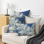Aloha AH8 Blue Chenille Decorative Pillow