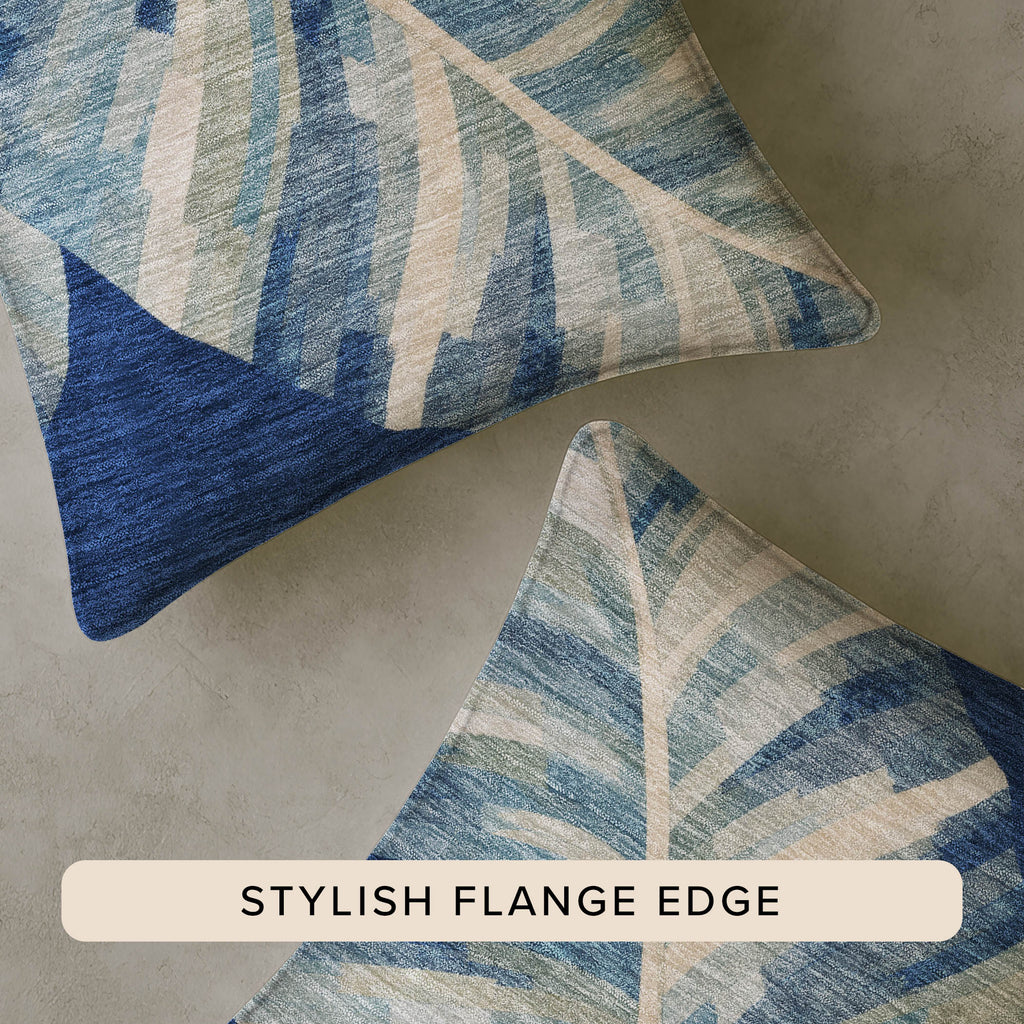 Aloha AH8 Blue Chenille Decorative Pillow