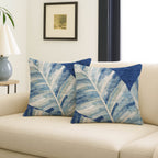 Aloha AH8 Blue Chenille Decorative Pillow