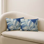 Aloha AH8 Blue Chenille Decorative Pillow