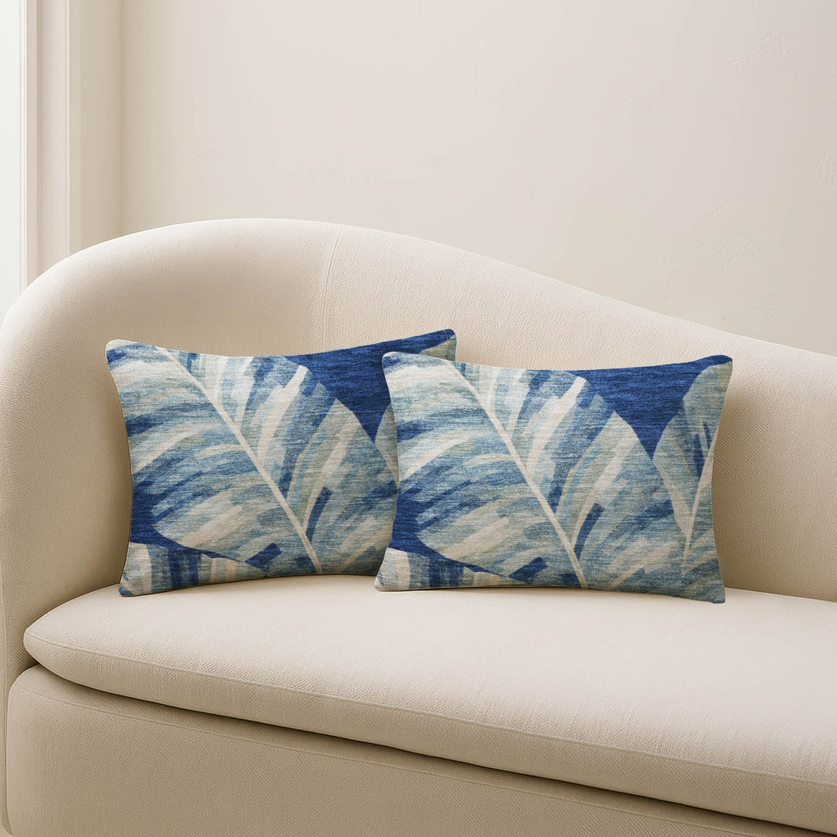 Aloha AH8 Blue Chenille Decorative Pillow
