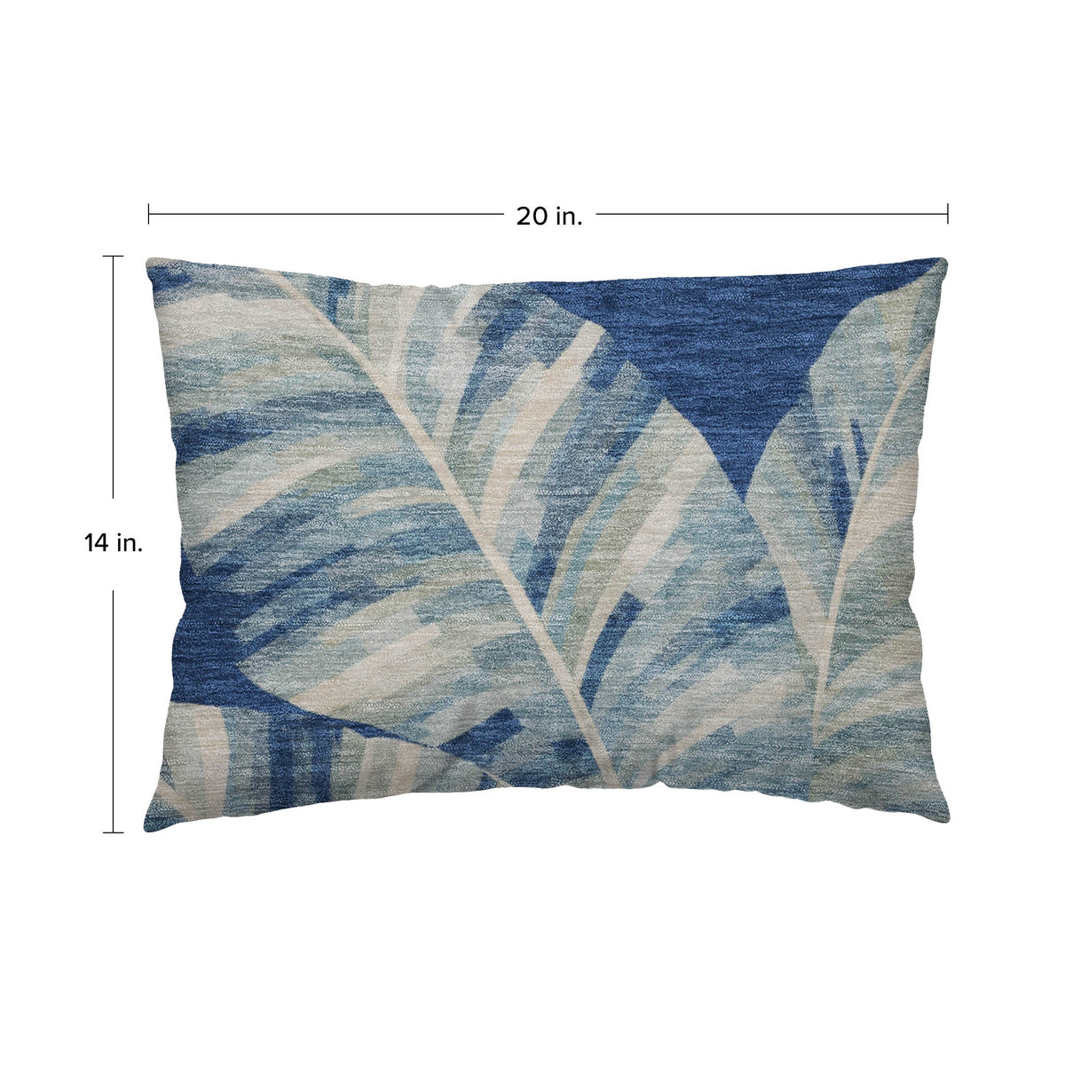 Aloha AH8 Blue Chenille Decorative Pillow