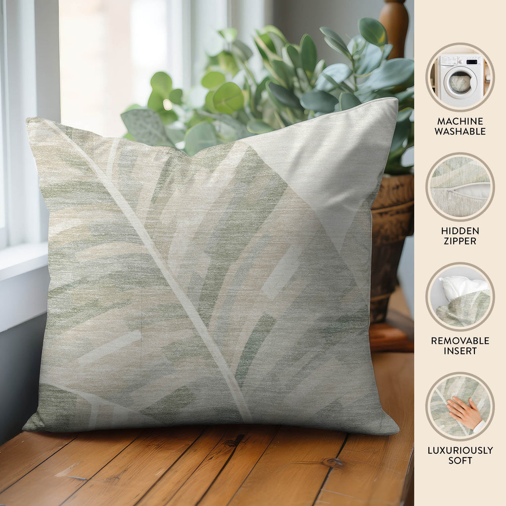 Aloha AH8 Ivory Chenille Decorative Pillow