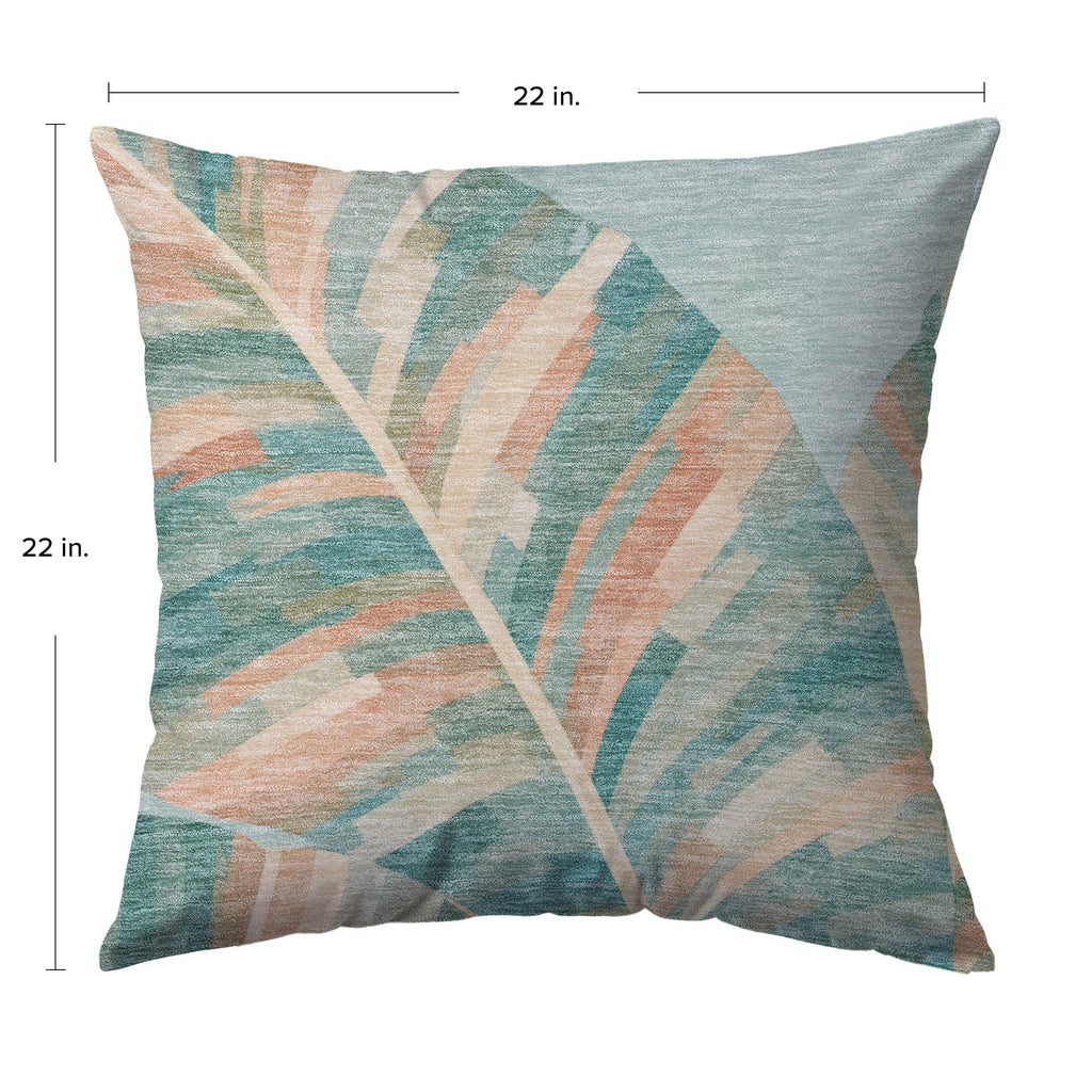 Aloha AH8 Teal Chenille Decorative Pillow