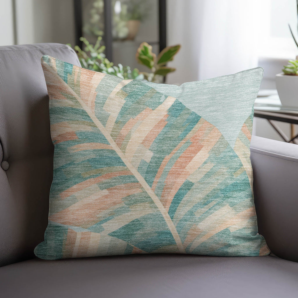Aloha AH8 Teal Chenille Decorative Pillow