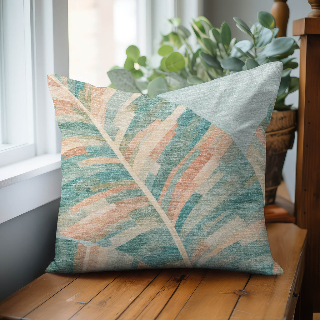 Aloha AH8 Teal Chenille Decorative Pillow