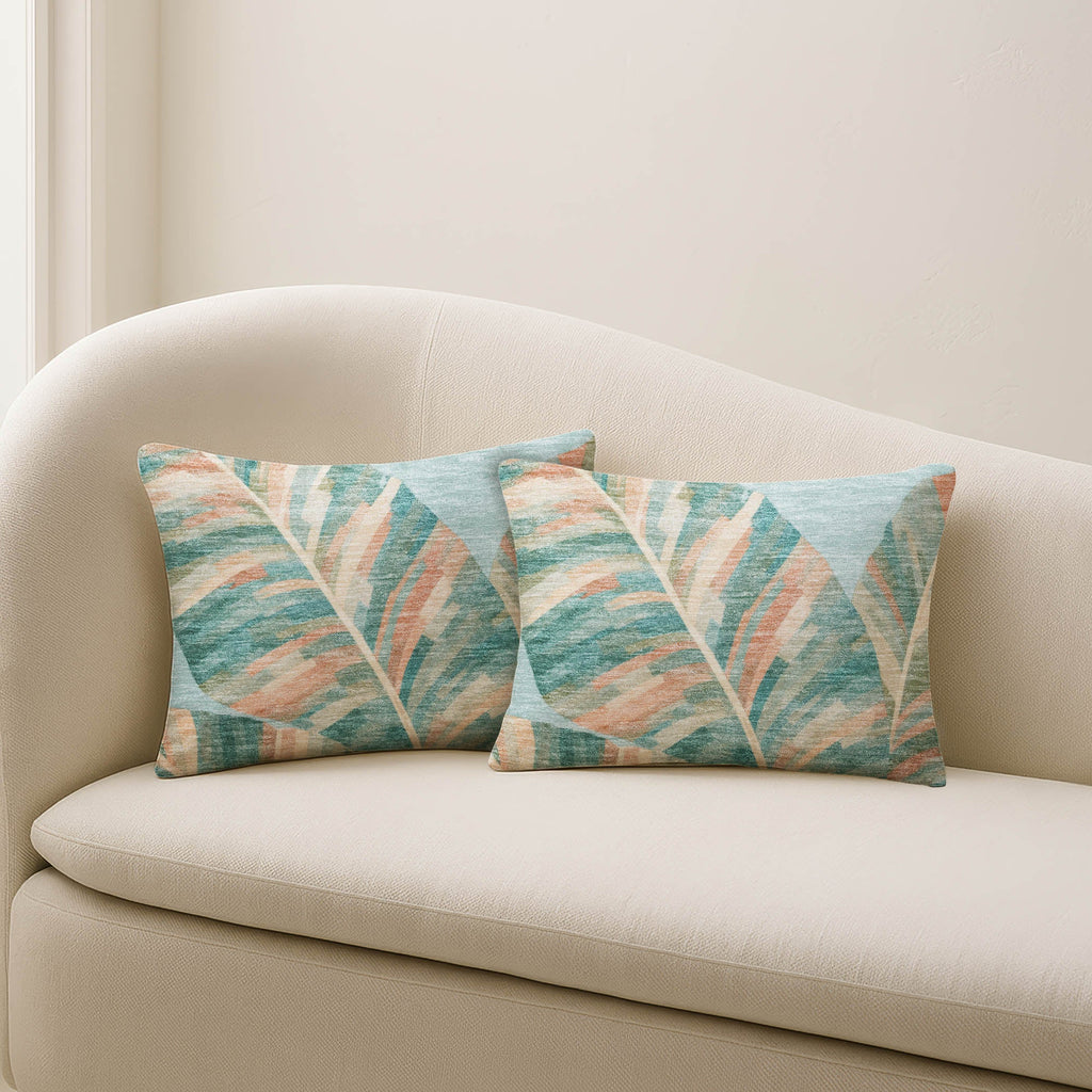 Aloha AH8 Teal Chenille Decorative Pillow
