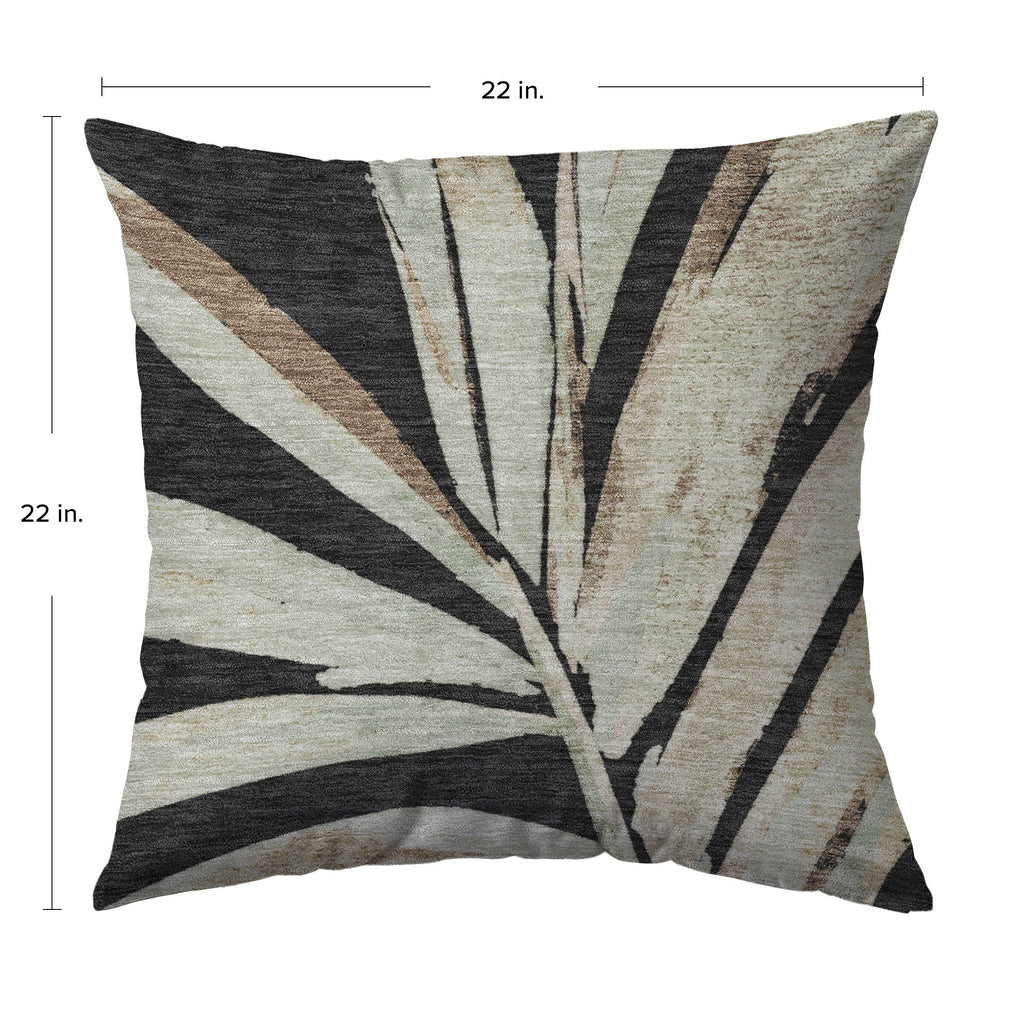 Aloha AH9 Black Chenille Decorative Pillow