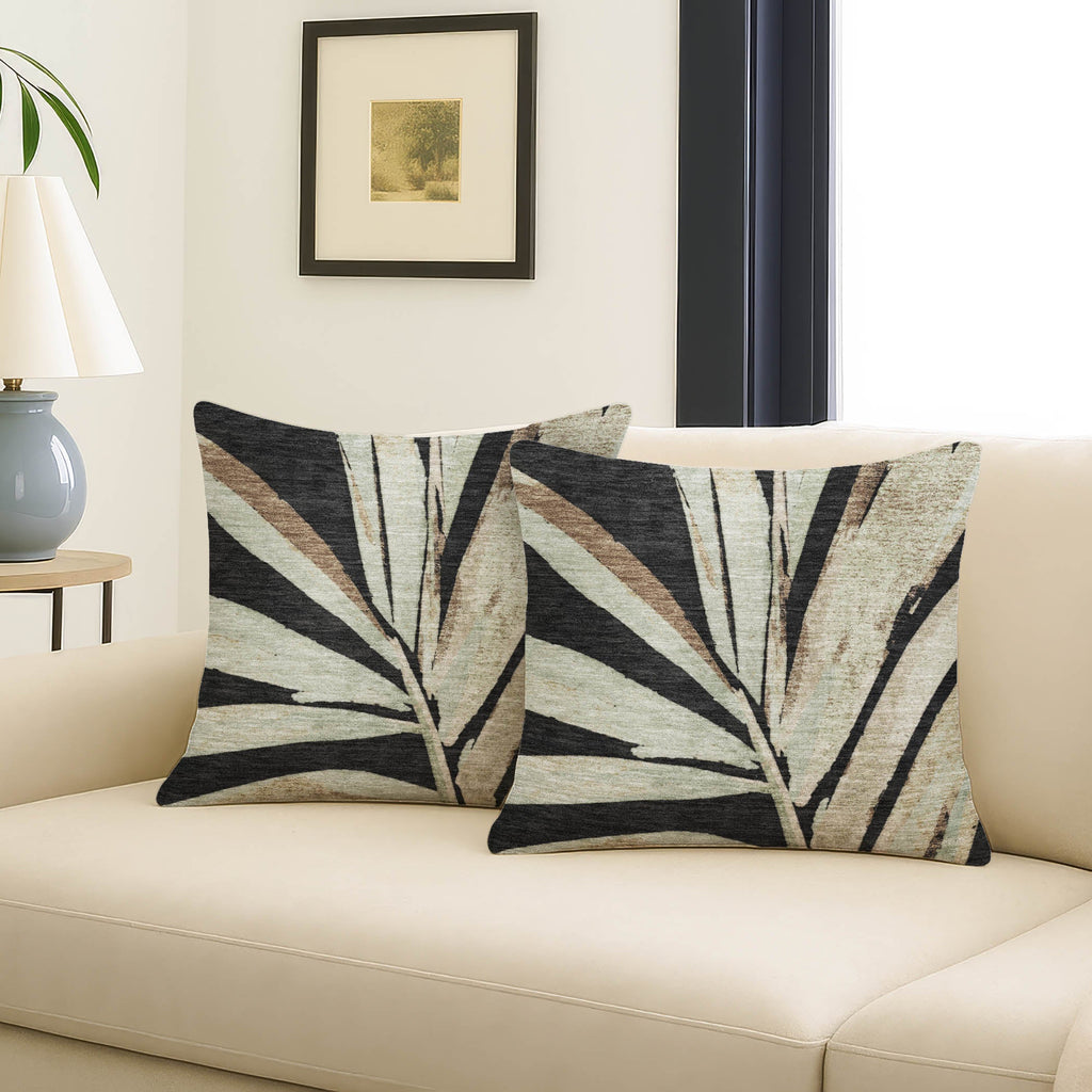 Aloha AH9 Black Chenille Decorative Pillow