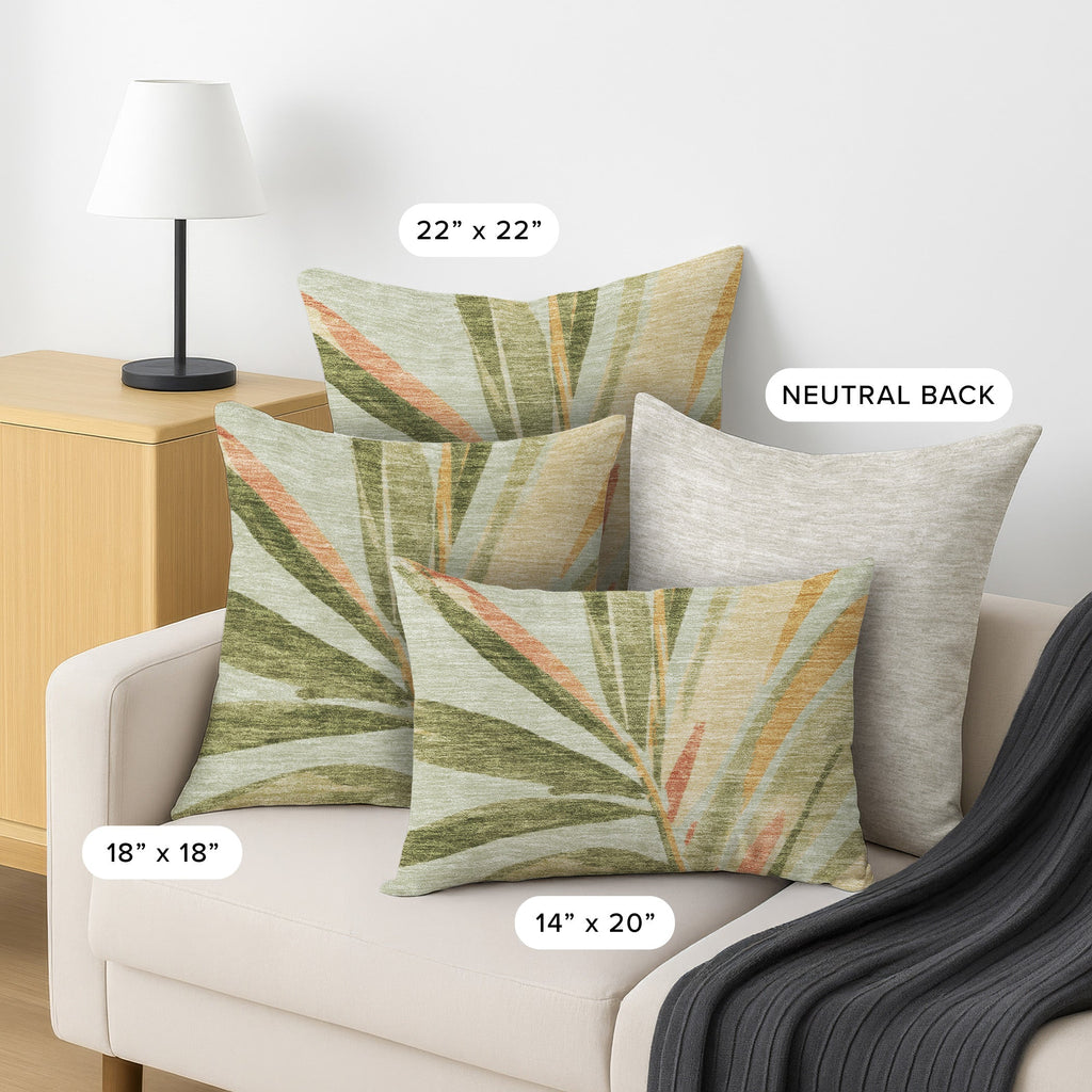Aloha AH9 Celery Chenille Decorative Pillow